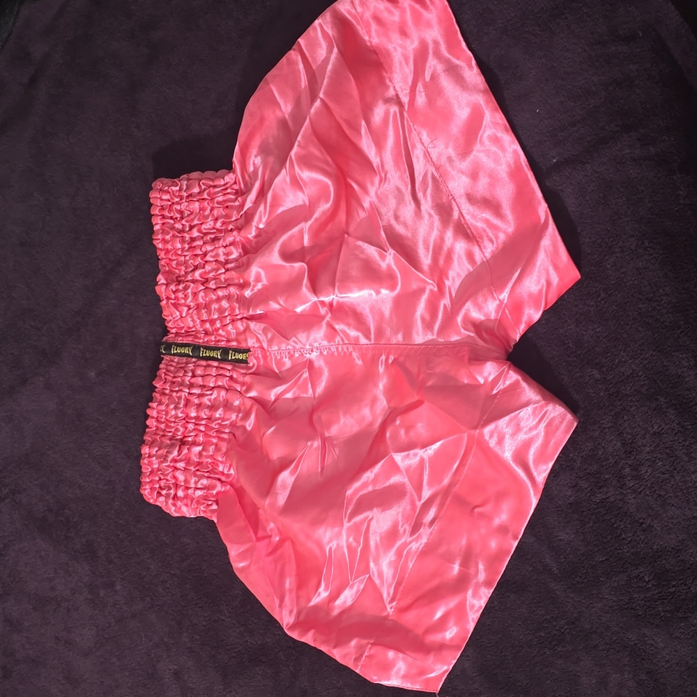 Fluory Pink Athletic Shorts - Picture 2 of 3